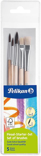 386342 Pelikan Beginner Brush Set 5pcs Blister