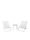 Dining Room Set for Small Outdoor Spaces 3 Pieces White