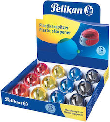 386479 Pelikan Пластмасова Острилка С Контейнер A404 4 Цвята Кутия 12 Бройки