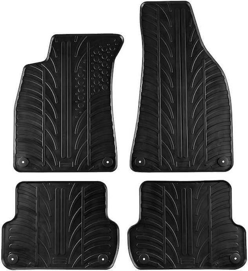 Carro 389329 Πατάκια Αυτοκινήτου Audi 8e B6/b7 2001-2006 Seat Exeo 2008-2013 Μαύρο 4 Τεμάχια