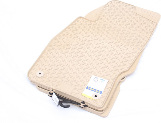 Rubber Car Mats Opel Corsa D 2006-2014 Beige 4 Pieces