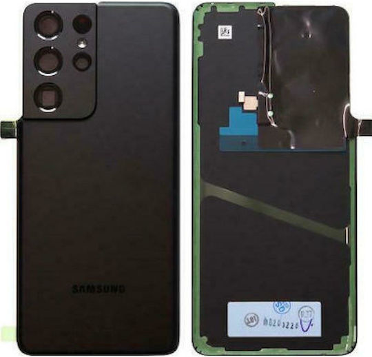 Samsung Galaxy S21 Ultra 5G G998B Πίσω Κάλυμμα Back Cover Φακούς Phantom Black Οεμ Συμβατό