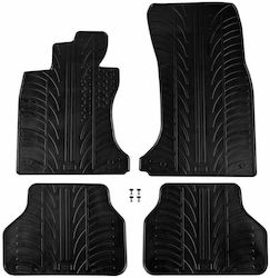 Car Mats Apesan Rubber Bmw Series 5 E60 E61 2004-2009 Black 4 Pieces