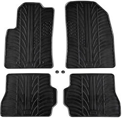 Carro 389297 Auto Fußmatten Ford Fiesta 2002-2007 Ford Fusion 2001-2011 Schwarz 4 Stücke
