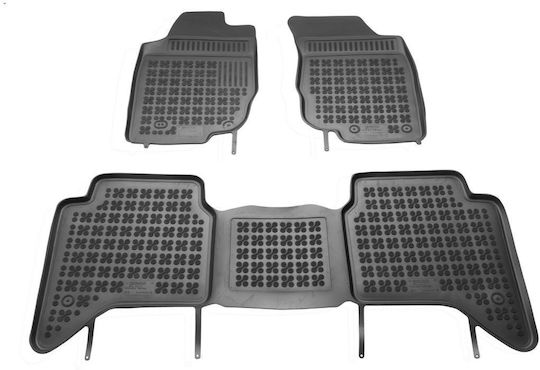 Sahler Raised Sides 3D Rubber Car Mats Toyota Hilux 4D 2005-2014 Raised Sides Type Black 3 Pieces