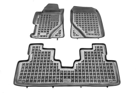 Sahler Car Mats Raised Sides 3D Rubber Honda Civic Sedan 2001-2005 Raised Sides Type Black 3 Pieces