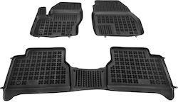 Sahler Πατάκια Σκαφάκια 3d Λάστιχο Ford Transit Connect Tourneo Connect 2013+ Τύπου Σκαφάκι Μαύρα 3 Τεμάχια