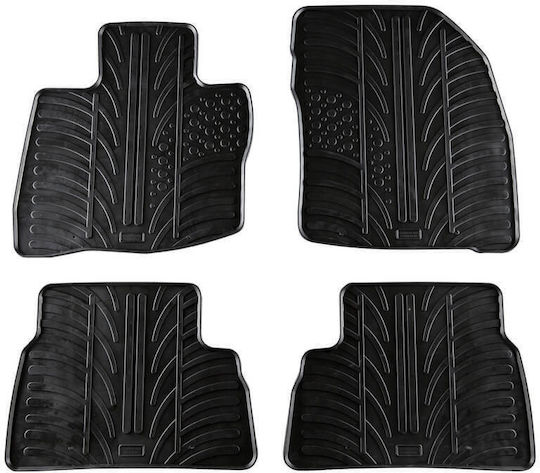 Apesan Πατάκια Αυτοκινήτου Λάστιχο Honda Civic 8 2006-2011 Μαύρο 4 Τεμάχια