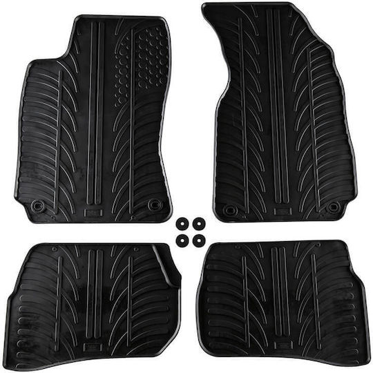 Carro 389460 Килими за кола Vw Passat 3b 3bg 1998-2005 Черни 4 Броя