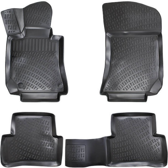 Car Mats Raised Sides 3D Rubber TPE Mercedes E-Class W124 W210 W211 CLS W219 Bosse 4 Pieces Black