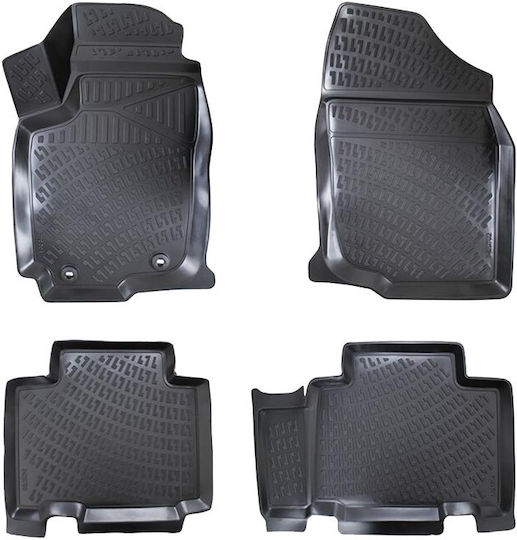 Car Mats Raised Sides 3D Rubber TPE Toyota RAV 4 XA40 2012-2018 Bosse 4 Pieces Black