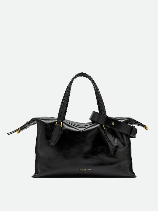 Leather Women's Shoulder Bag Black