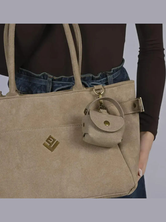 Leather Women's Shoulder Bag Suede Grey