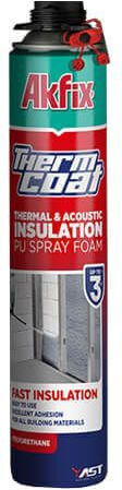 Пистолетна Пяна Топло Звукоизолация Akfix Thermcoat 850 Ml