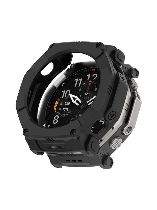 Protective Watch Case Hollow Armor TPU Half Coverage Amazfit T-rex Ultra 2 Black