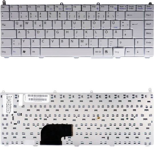 German Keyboard for Laptop Sony Vaio Vgn-ar Vgn-fe Vgn-ar11sr Vgn-ar51sr Vgn-fe21sr Vgn-fe31zr 147963121 148024471 Kfrsbg107a Kfrsba041a De White Code 40532dewhite