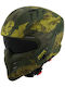Suomy Armor Urban Squad Camo Green Motorcycle Helmet Modular ECE 22.06 1200gr with Sun Visor