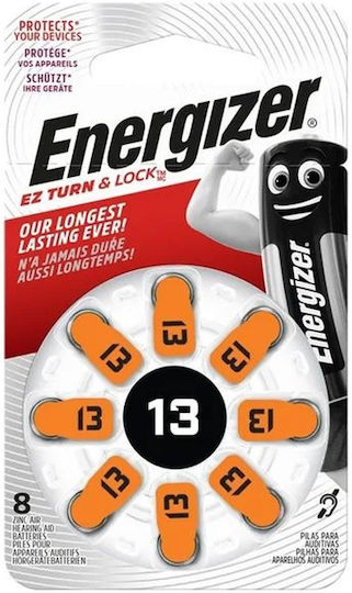 Energizer Μπαταρίες Ακουστικών Βαρηκοΐας 13 1.5V 8τμχ