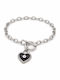 Charmy Women's Chain Bracelet with Heart Design from Stainless Steel 20cm