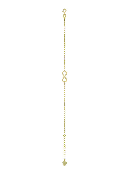 Prince Silvero Women's Silver Gold Plated Infinity Design Chain Bracelet