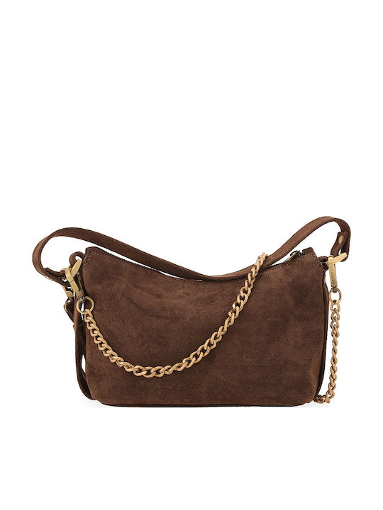 Leather Women's Shoulder Bag Brown