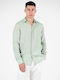 Long Sleeve Linen Shirt Green