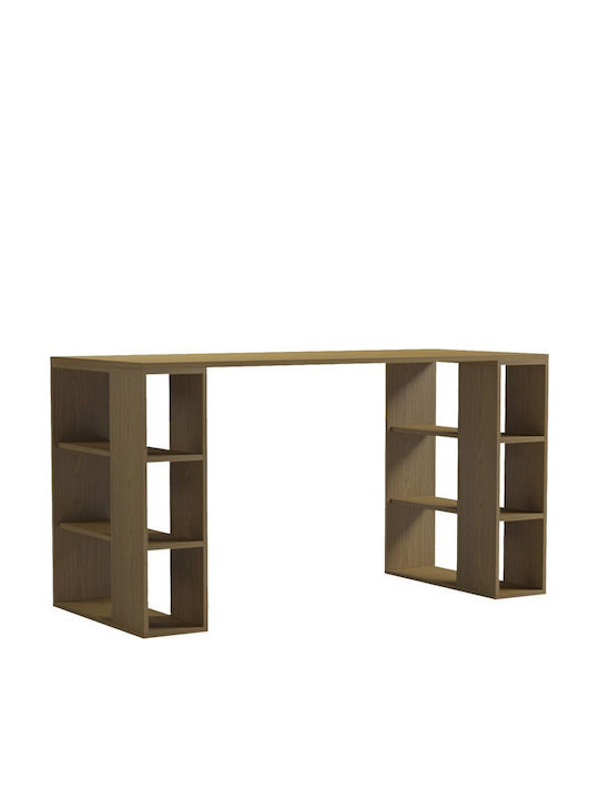 Γραφείο Colmar Ξύλινο Ανοιχτό Καρυδί 140x60x75εκ.