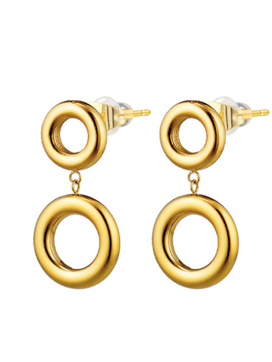 Oxette Gold Plated Steel Earrings