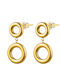 Oxette Gold Plated Steel Earrings
