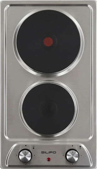 Silifo Domino Enamel Autonomous Inox Cooktop 28.5x50.8cm Gray