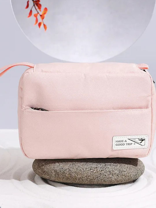Roza Rz0383 Waterproof Multifunctional Hanging Travel Toiletry Bag Multiple Compartments – Pink