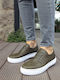 Leather Men's Casual Shoes Green