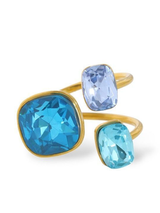 Callajewels Damen Stahl Vergoldetes Ring