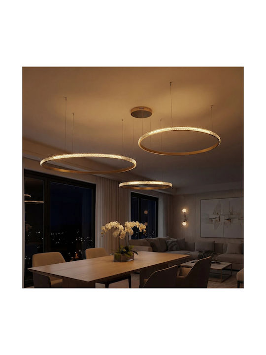 Diamond Pendant Ceiling Light White LED with Adjustable White Light