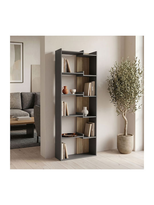 Bücherregal Corpus Anthrazit-Sonoma 61x22x162cm