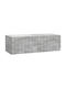 Wand Wohnzimmer Schrank aus Spanplatte Grau 98x41x30cm