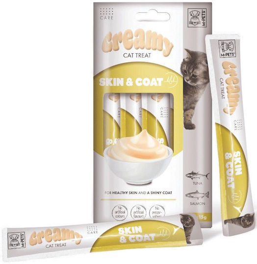 M-pets Κρέμα Γάτας Δέρμα Τρίχωμα Τόνο Σολομό 60 Γρ
