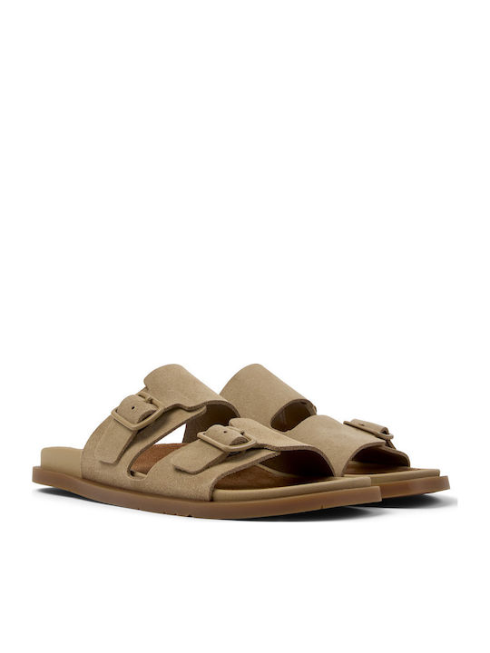 Camper Sandal Δερμάτινα Γυναικεία Σανδάλια Καφέ