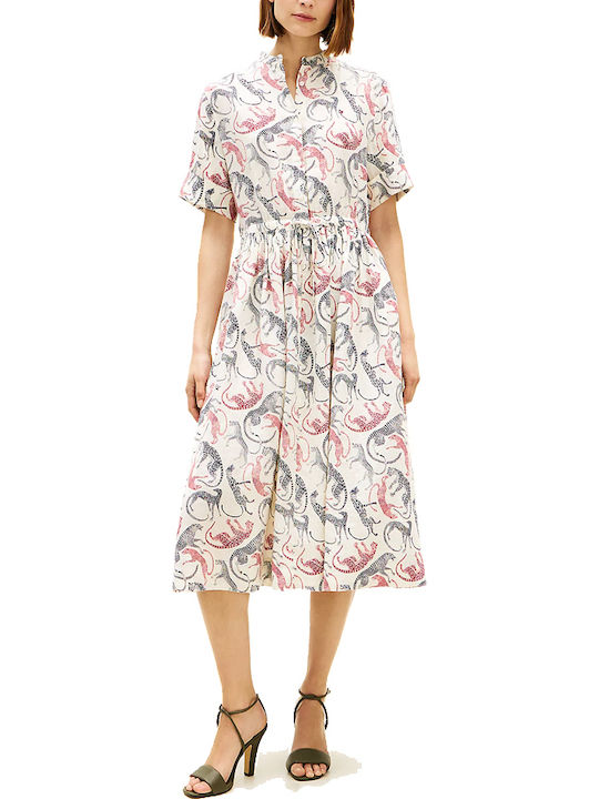Summer Midi Shirt Dress Mixed