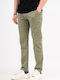Herrenhose Chinos Elastisch Schlank Passform Khaki