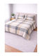 Set Bettbezüge Baumwolle 220x240cm Übergröße mit 2 Kissenbezügen Grau