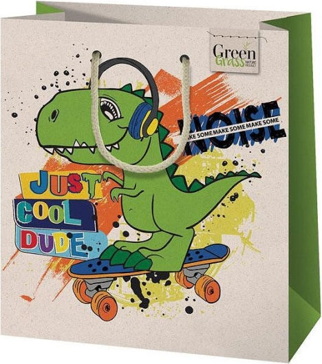 Green Grass Papier Tasche für Geschenk mit Thema Dinosaurier Grüne 2000cm