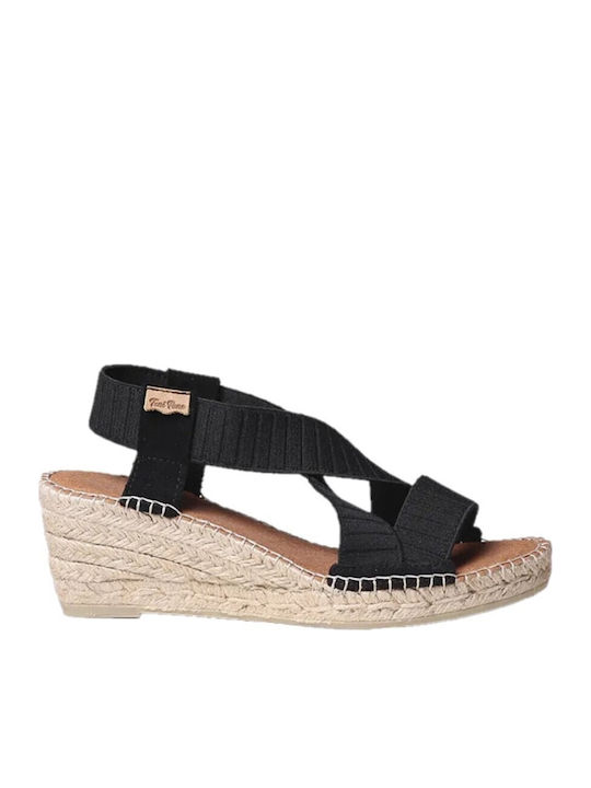 Women's Platforms In Espadrille Style Black