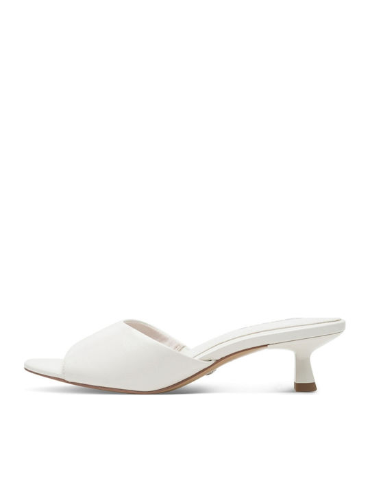 Tamaris Mules With Low Heel in White Colour