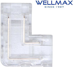 Съединител За LED Лента Cob 8mm Ъглов Тип L Wellmax 02.038.0204 5 Броя