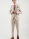 Men's Suit with Slim Fit Beige