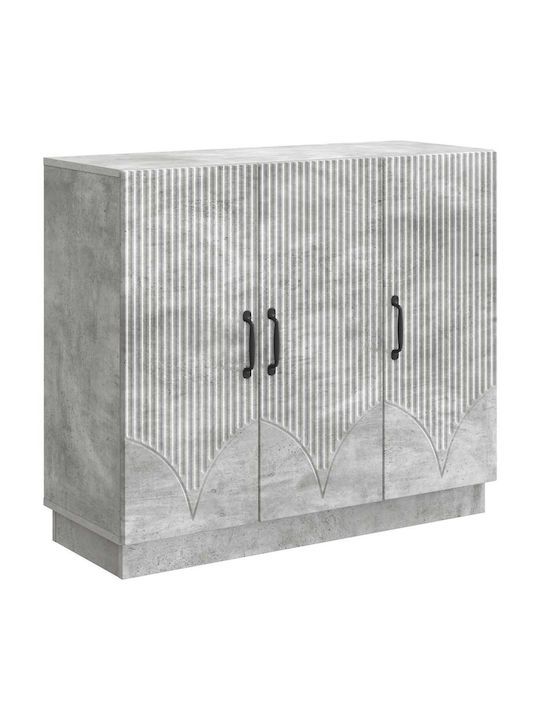 Wooden Sideboard Gray 89x34.5x77cm
