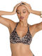 Top Bikini Triunghi Cupe D Animal Print