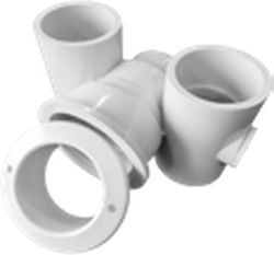 Double Energy Hydro Massage Jets Jet Body 50mm D Water X 50mm D Air White Abs