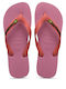 Brasil Logo Flip Flops in Pink Colour